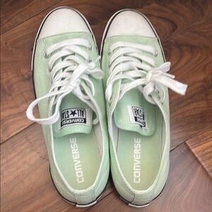 Never Worn Converse Women's Sneakers in Mint Green and White